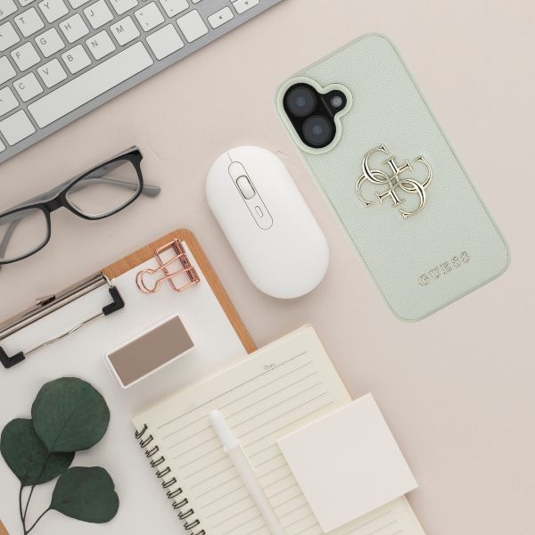Dėklas Guess Grained Big 4G Logo Small Classic Logo Apple iPhone 16 žalias aprašymas - Prekės nuotrauka Dėklas Guess Grained Big 4G Logo Small Classic Logo Apple iPhone 16 žalias aprašymas - Prekės nuotrauka