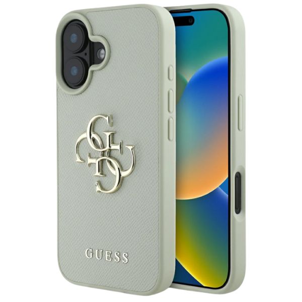 Dėklas Guess Grained Big 4G Logo Small Classic Logo Apple iPhone 16 žalias aprašymas - Prekės nuotrauka Dėklas Guess Grained Big 4G Logo Small Classic Logo Apple iPhone 16 žalias aprašymas - Prekės nuotrauka