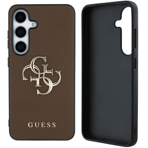 Dėklas Guess Grained Big 4G Logo Small Classic Logo to Samsung Galaxy S25 Plus rudos spalvos aprašymas - Prekės nuotrauka Dėklas Guess Grained Big 4G Logo Small Classic Logo to Samsung Galaxy S25 Plus rudos spalvos aprašymas - Prekės nuotrauka