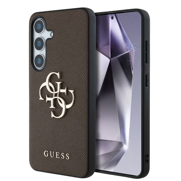 Dėklas Guess Grained Big 4G Logo Small Classic Logo to Samsung Galaxy S25 Plus rudos spalvos aprašymas - Prekės nuotrauka Dėklas Guess Grained Big 4G Logo Small Classic Logo to Samsung Galaxy S25 Plus rudos spalvos aprašymas - Prekės nuotrauka