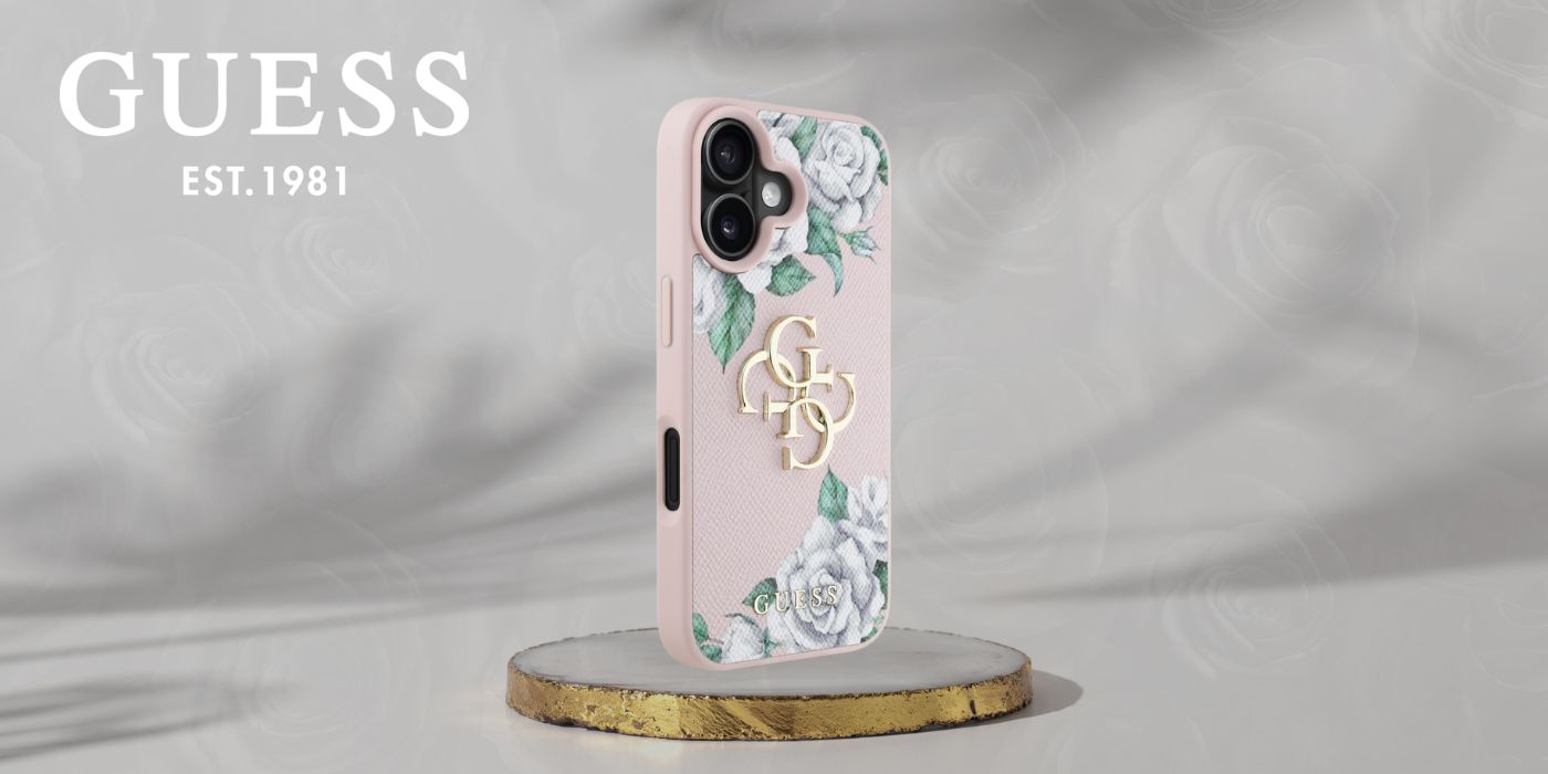 Dėklas Guess Grained Roses Big 4G logo Apple iPhone 16 rožinės spalvos aprašymas - Prekės nuotrauka Dėklas Guess Grained Roses Big 4G logo Apple iPhone 16 rožinės spalvos aprašymas - Prekės nuotrauka