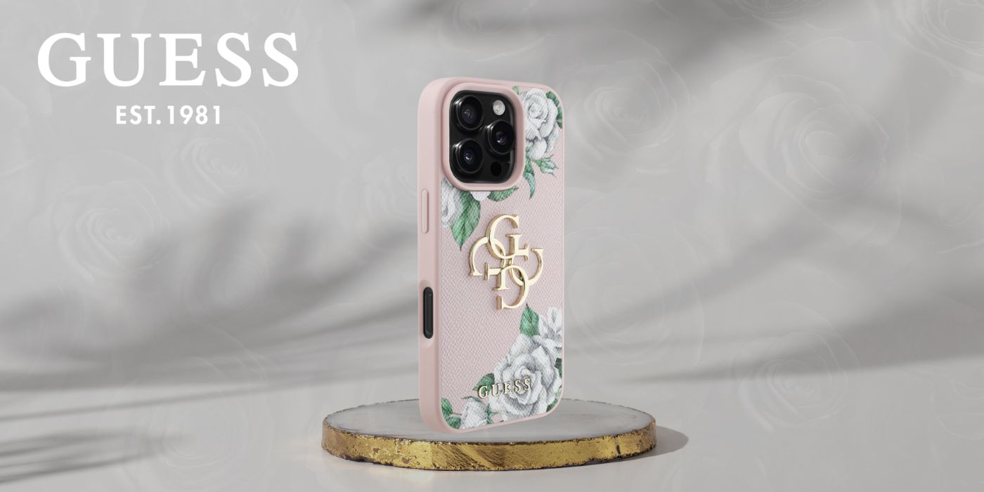 Dėklas Guess Grained Roses Big 4G logo Apple iPhone 16 Pro Max rožinės spalvos aprašymas - Prekės nuotrauka Dėklas Guess Grained Roses Big 4G logo Apple iPhone 16 Pro Max rožinės spalvos aprašymas - Prekės nuotrauka