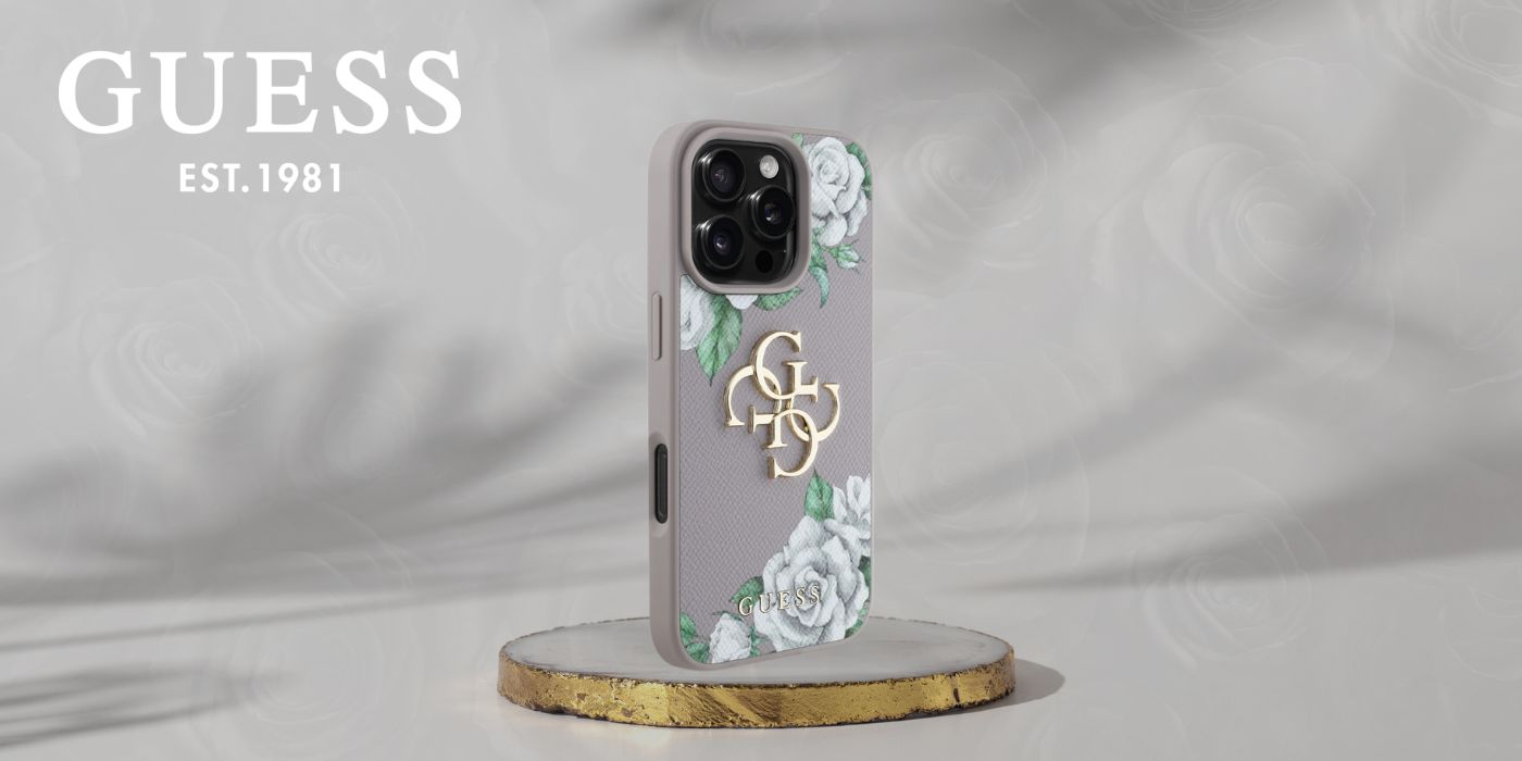 Dėklas Guess Grained Roses Big 4G logo Apple iPhone 16 Pro violetinės spalvos aprašymas - Prekės nuotrauka Dėklas Guess Grained Roses Big 4G logo Apple iPhone 16 Pro violetinės spalvos aprašymas - Prekės nuotrauka