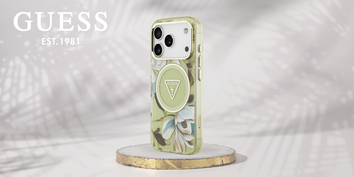 Dėklas Guess IML Glitter Flowers Triangle MagSafe skirtas Apple iPhone 17 Pro Max žalios spalvos aprašymas - Prekės nuotrauka Dėklas Guess IML Glitter Flowers Triangle MagSafe skirtas Apple iPhone 17 Pro Max žalios spalvos aprašymas - Prekės nuotrauka
