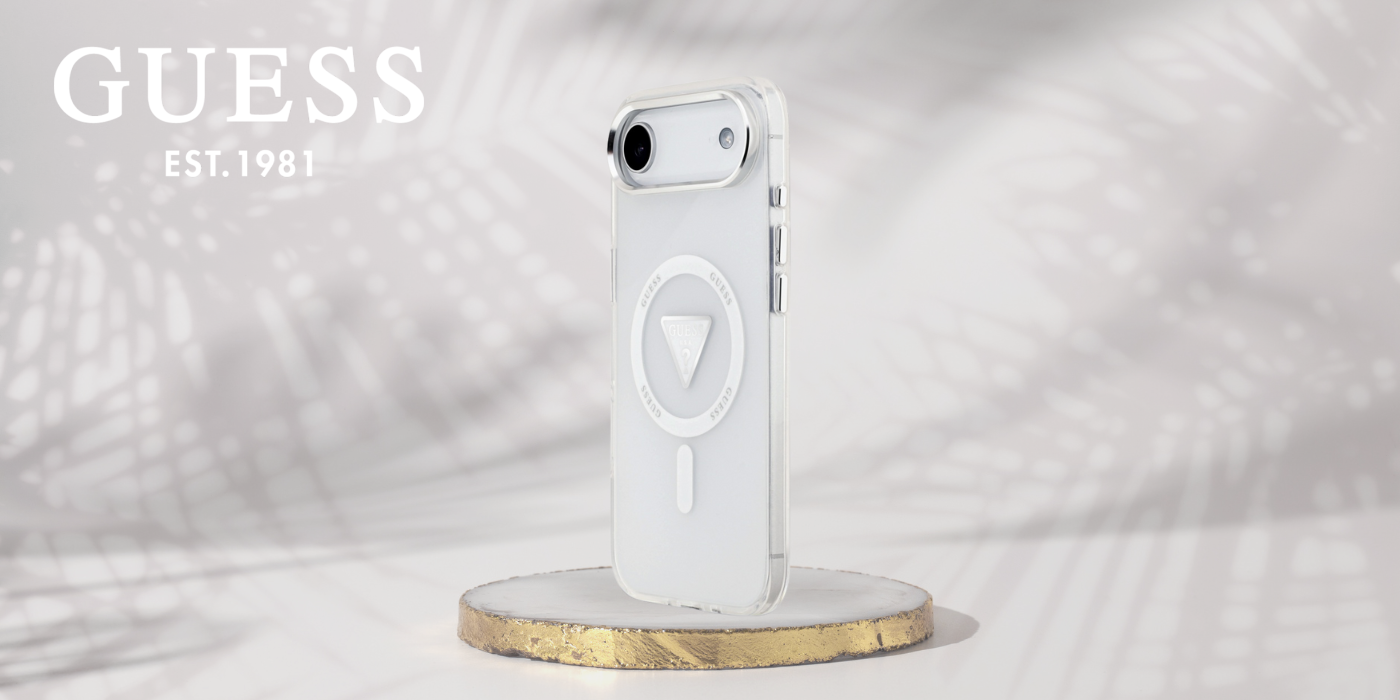 Dėklas Guess IML Gradient Triangle Logo MagSafe iPhone Air skaidrus aprašymas - Prekės nuotrauka