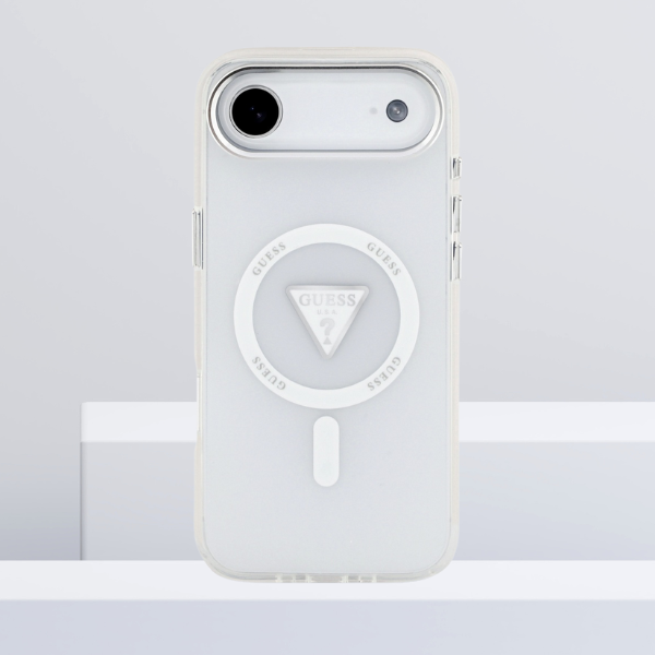 Dėklas Guess IML Gradient Triangle Logo MagSafe iPhone Air skaidrus aprašymas - Prekės nuotrauka