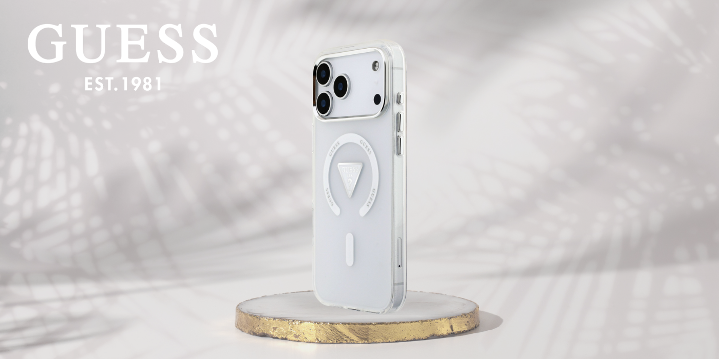 Dėklas Guess IML Gradient Triangle Logo MagSafe, skirtas iPhone 18 Pro Max / 17 Pro Max, skaidrus aprašymas - Prekės nuotrauka