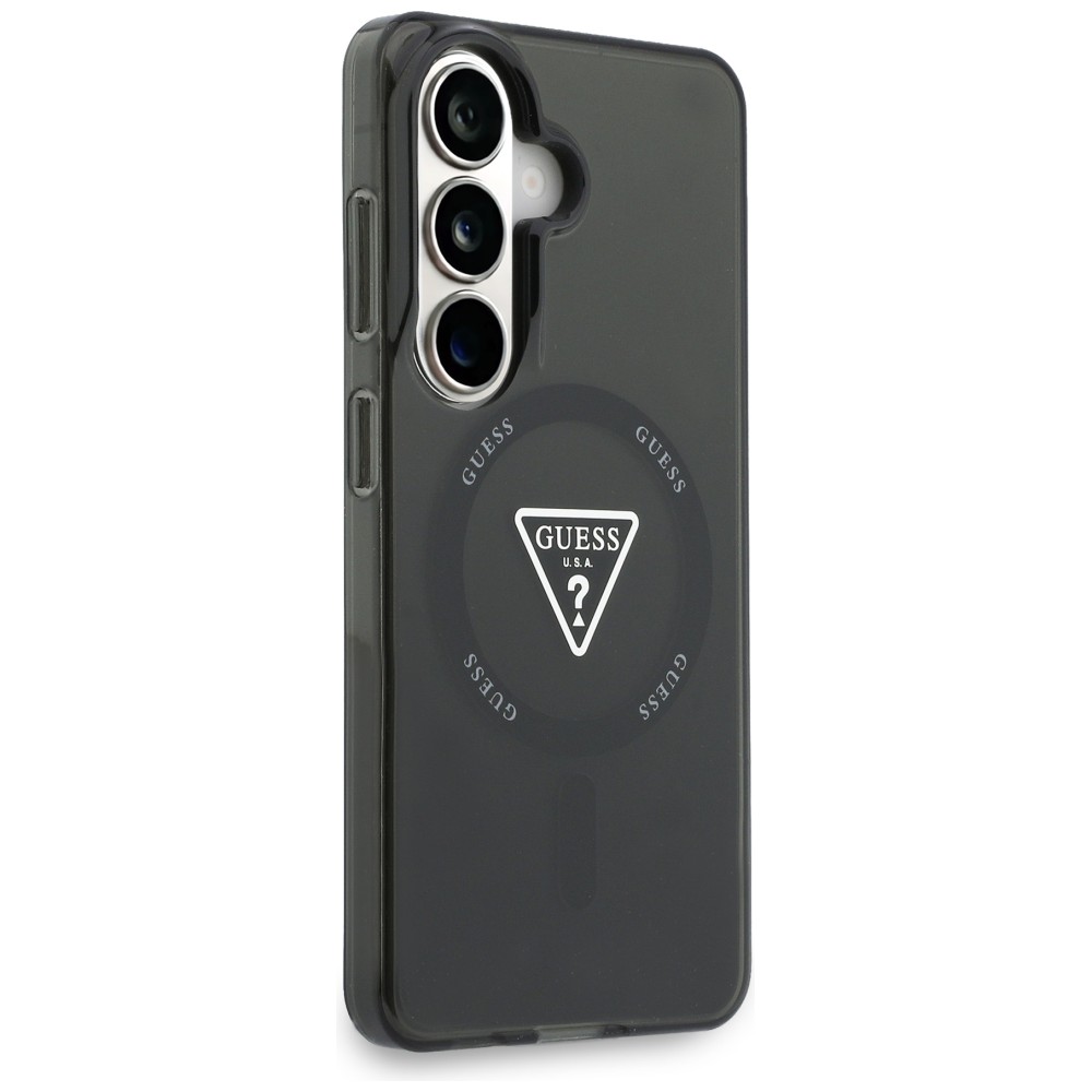 Dėklas Guess IML Gradient Triangle MagSafe Samsung Galaxy S26 juodos spalvos aprašymas - Prekės nuotrauka