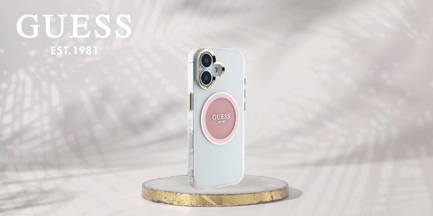 Dėklas Guess IML Metal Colored Circle Classic Logo MagSafe Apple iPhone 16 rožinės spalvos aprašymas - Prekės nuotrauka
