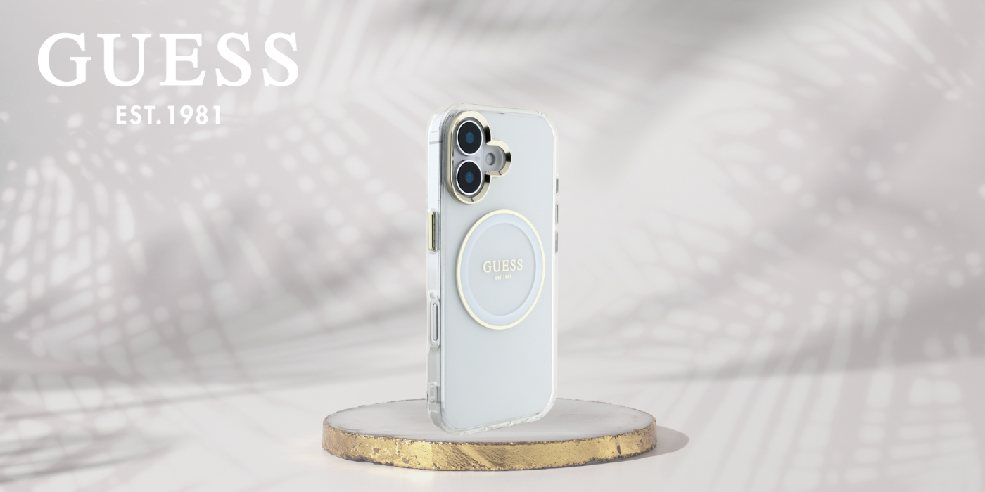 Dėklas Guess IML Metal Colored Circle Classic Logo MagSafe Apple iPhone 16 baltos spalvos aprašymas - Prekės nuotrauka