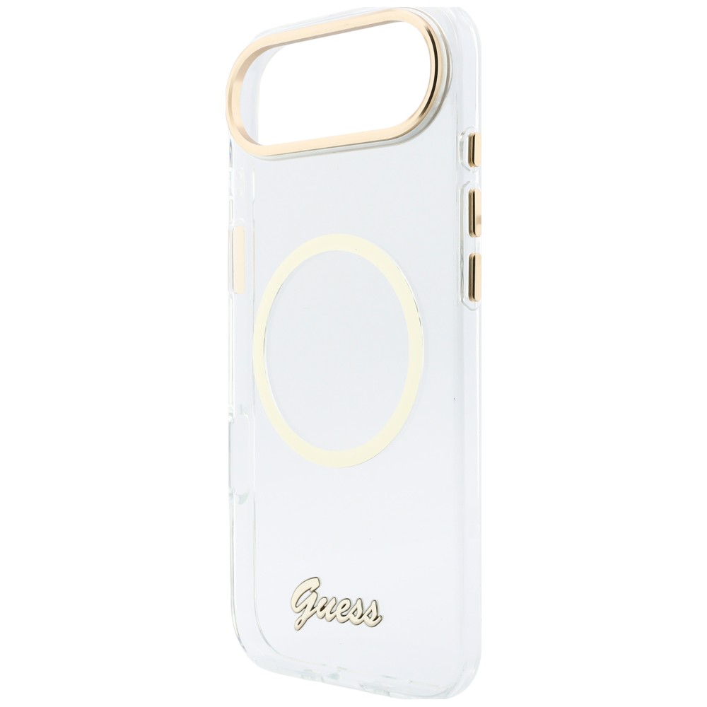 „Guess IML Script Metal MagSafe“ dėklas, skirtas „iPhone Air“ – skaidrus aprašymas - Prekės nuotrauka