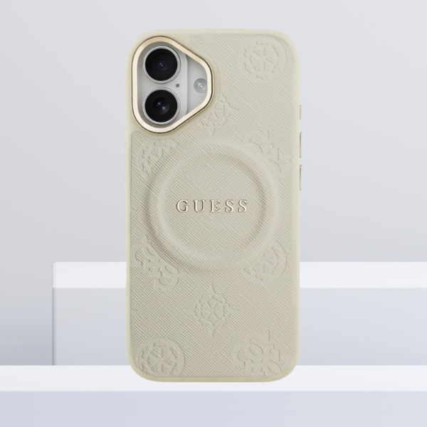 Dėklas Guess Peony Hot Stamp MagSafe skirtas Apple iPhone 17 beige aprašymas - Prekės nuotrauka Dėklas Guess Peony Hot Stamp MagSafe skirtas Apple iPhone 17 beige aprašymas - Prekės nuotrauka