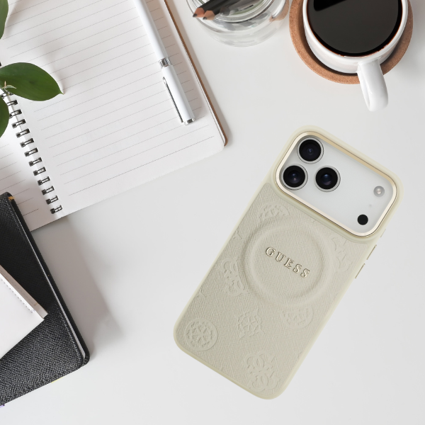 Dėklas Guess Peony Hot Stamp MagSafe skirtas Apple iPhone 17 Pro Max beige aprašymas - Prekės nuotrauka Dėklas Guess Peony Hot Stamp MagSafe skirtas Apple iPhone 17 Pro Max beige aprašymas - Prekės nuotrauka