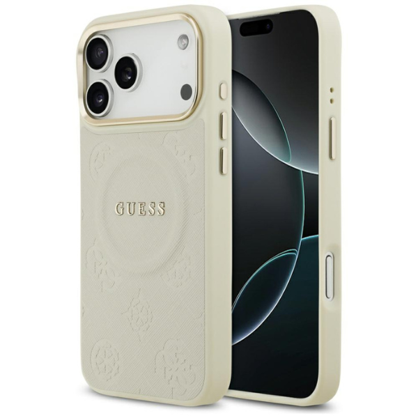 Dėklas Guess Peony Hot Stamp MagSafe skirtas Apple iPhone 17 Pro Max beige aprašymas - Prekės nuotrauka Dėklas Guess Peony Hot Stamp MagSafe skirtas Apple iPhone 17 Pro Max beige aprašymas - Prekės nuotrauka