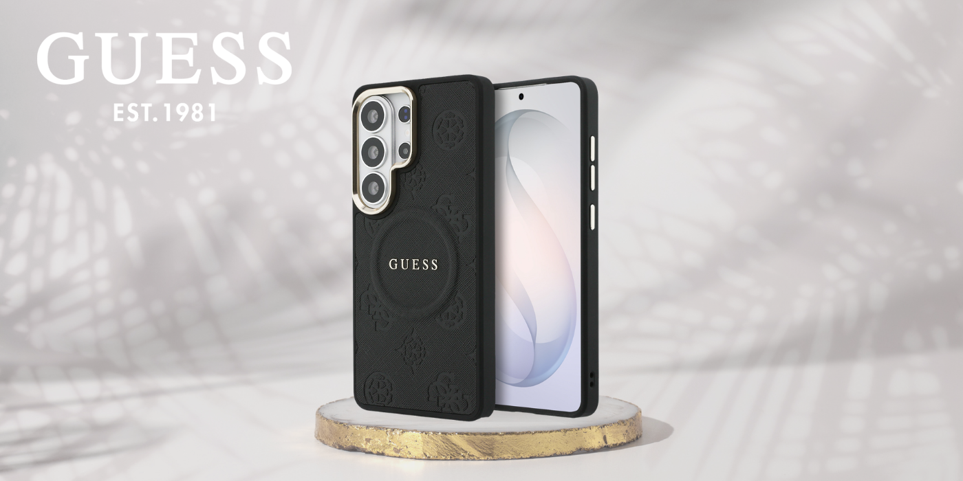 Dėklas Guess Saffiano Peony Embossed Ring MagSafe Samsung Galaxy S26 Ultra juodos spalvos aprašymas - Prekės nuotrauka Dėklas Guess Saffiano Peony Embossed Ring MagSafe Samsung Galaxy S26 Ultra juodos spalvos aprašymas - Prekės nuotrauka