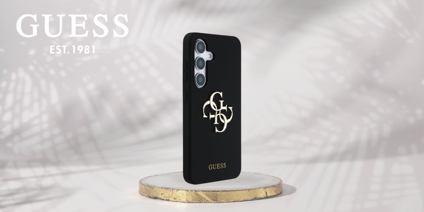 Dėklas Guess Silicone Big 4G Logo Bottom Script Samsung Galaxy S25 juodos spalvos aprašymas - Prekės nuotrauka