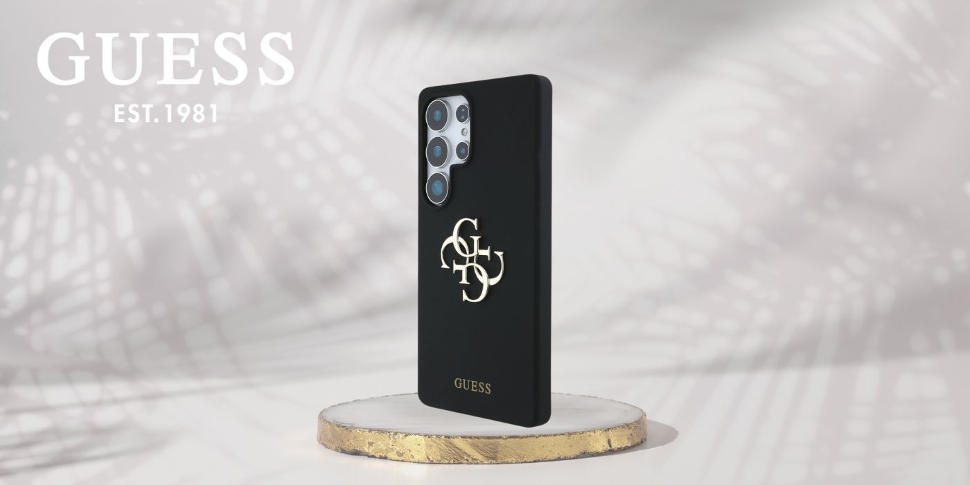 Dėklas Guess Silicone Big 4G Logo Bottom Script Samsung Galaxy S25 Ultra juodos spalvos aprašymas - Prekės nuotrauka