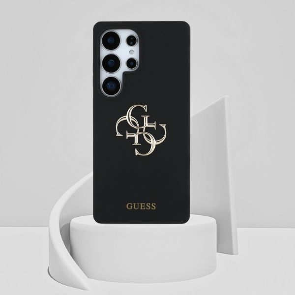Dėklas Guess Silicone Big 4G Logo Bottom Script Samsung Galaxy S25 Ultra juodos spalvos aprašymas - Prekės nuotrauka