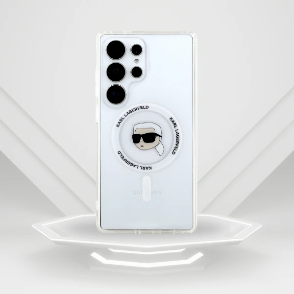 Dėklas Karl Lagerfeld Button Karl Head Printed Logo MagSafe Samsung Galaxy S25 Ultra baltos spalvos aprašymas - Prekės nuotrauka Dėklas Karl Lagerfeld Button Karl Head Printed Logo MagSafe Samsung Galaxy S25 Ultra baltos spalvos aprašymas - Prekės nuotrauka