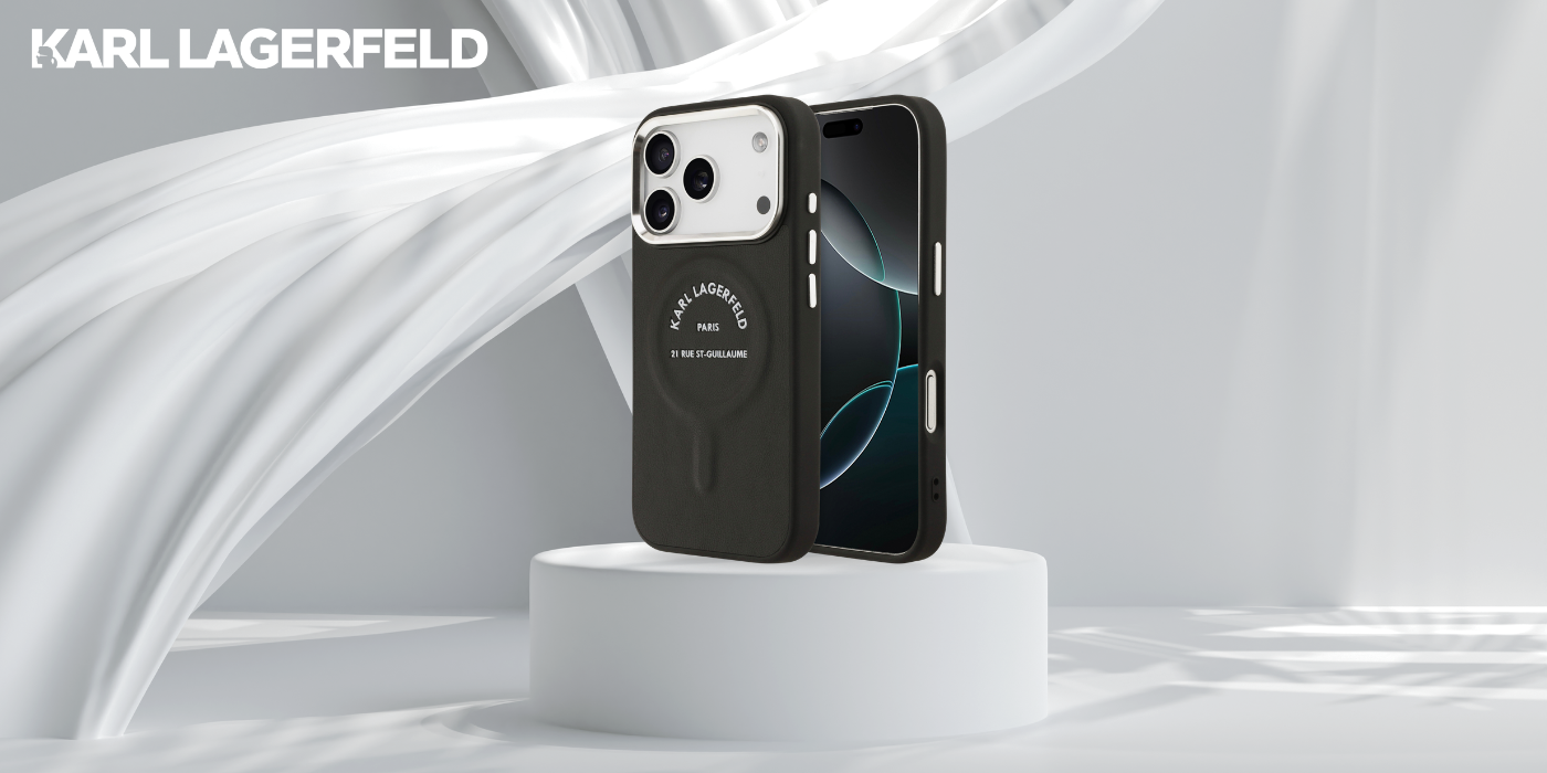 Dėklas Karl Lagerfeld Embossed Open Ring RSG Logo MagSafe skirtas iPhone 18 Pro Max / 17 Pro Max juodas aprašymas - Prekės nuotrauka