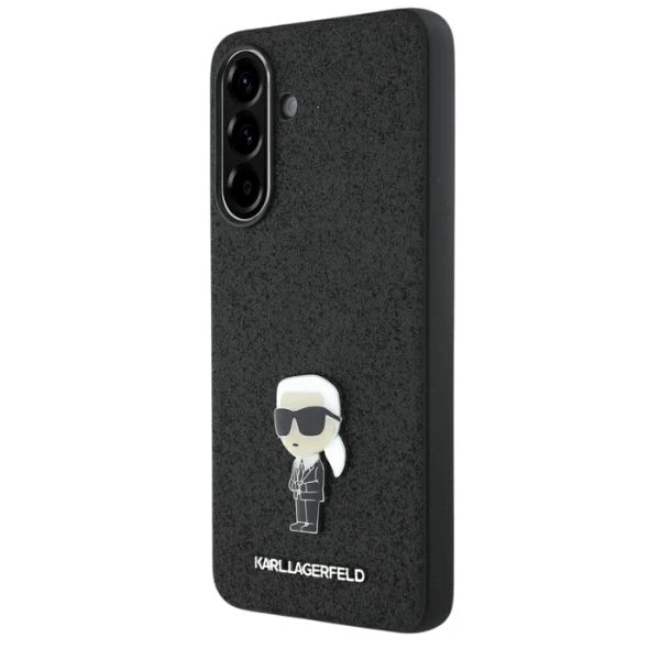 Dėklas Karl Lagerfeld Fixed Glitter Ikonik Logo Metal Pin skirtas Samsung Galaxy A56 juodos spalvos aprašymas - Prekės nuotrauka