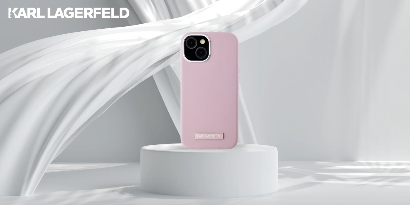 Dėklas Karl Lagerfeld FW Metal Plate MagSafe skirtas Apple iPhone 15 rožinės spalvos aprašymas - Prekės nuotrauka Dėklas Karl Lagerfeld FW Metal Plate MagSafe skirtas Apple iPhone 15 rožinės spalvos aprašymas - Prekės nuotrauka