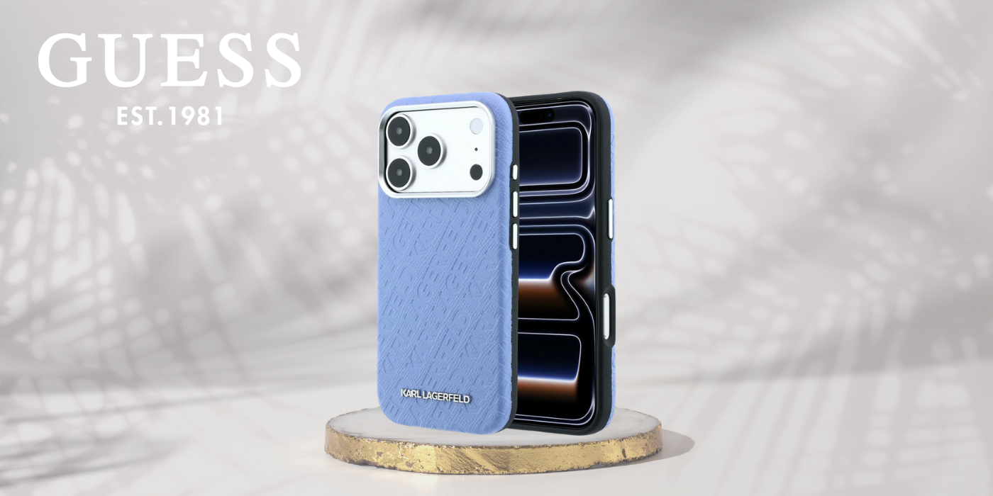Dėklas Karl Lagerfeld Grained Allover Logo Metal Elongated MagSafe skirtas iPhone 18 Pro / 17 Pro mėlynas aprašymas - Prekės nuotrauka