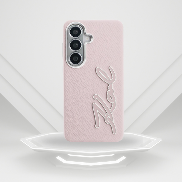 Dėklas Karl Lagerfeld Grained Signature Metal Resin Logo Samsung Galaxy S26 rožinės spalvos aprašymas - Prekės nuotrauka Dėklas Karl Lagerfeld Grained Signature Metal Resin Logo Samsung Galaxy S26 rožinės spalvos aprašymas - Prekės nuotrauka