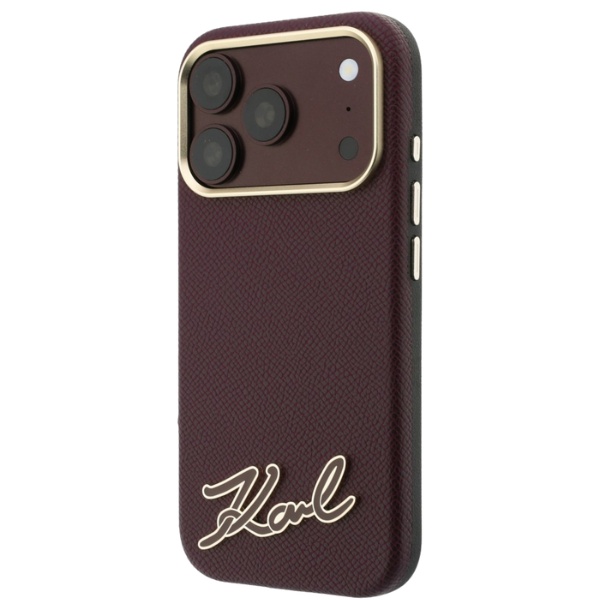 Dėklas Karl Lagerfeld Grained with Resin Signature Logo MagSafe, skirtas iPhone 18 Pro Max / 17 Pro Max aprašymas - Prekės nuotrauka