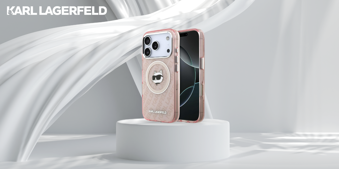 Dėklas Karl Lagerfeld IML Choupette Head Logo MagSafe skirtas Apple iPhone 17 Pro Max rožinės spalvos aprašymas - Prekės nuotrauka