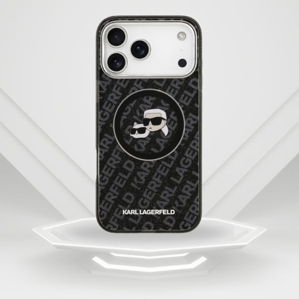 Dėklas Karl Lagerfeld IML Glitter Karl & Choupette Heads Logo MagSafe for Apple iPhone 17 Pro Max juodos spalvos aprašymas - Prekės nuotrauka Dėklas Karl Lagerfeld IML Glitter Karl & Choupette Heads Logo MagSafe for Apple iPhone 17 Pro Max juodos spalvos aprašymas - Prekės nuotrauka