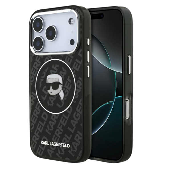 Dėklas Karl Lagerfeld IML Karl Head Logo MagSafe skirtas iPhone 17 Pro juodas aprašymas - Prekės nuotrauka Dėklas Karl Lagerfeld IML Karl Head Logo MagSafe skirtas iPhone 17 Pro juodas aprašymas - Prekės nuotrauka