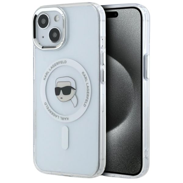Dėklas Karl Lagerfeld IML Metal Karl Head MagSafe Apple iPhone 15 baltos spalvos aprašymas - Prekės nuotrauka Dėklas Karl Lagerfeld IML Metal Karl Head MagSafe Apple iPhone 15 baltos spalvos aprašymas - Prekės nuotrauka