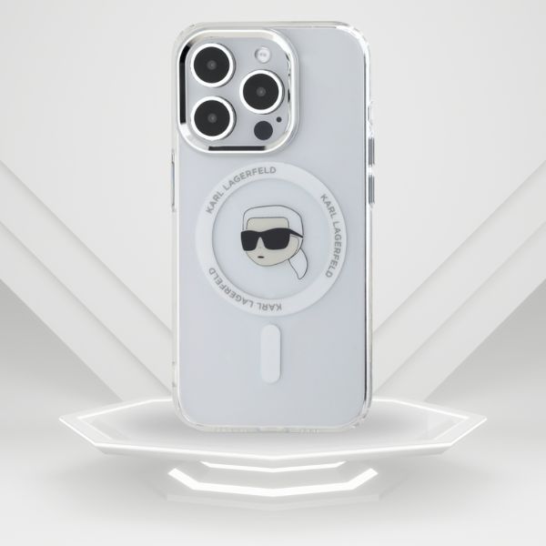 Dėklas Karl Lagerfeld IML Metal Karl Head MagSafe Apple iPhone 15 Pro baltos spalvos aprašymas - Prekės nuotrauka Dėklas Karl Lagerfeld IML Metal Karl Head MagSafe Apple iPhone 15 Pro baltos spalvos aprašymas - Prekės nuotrauka