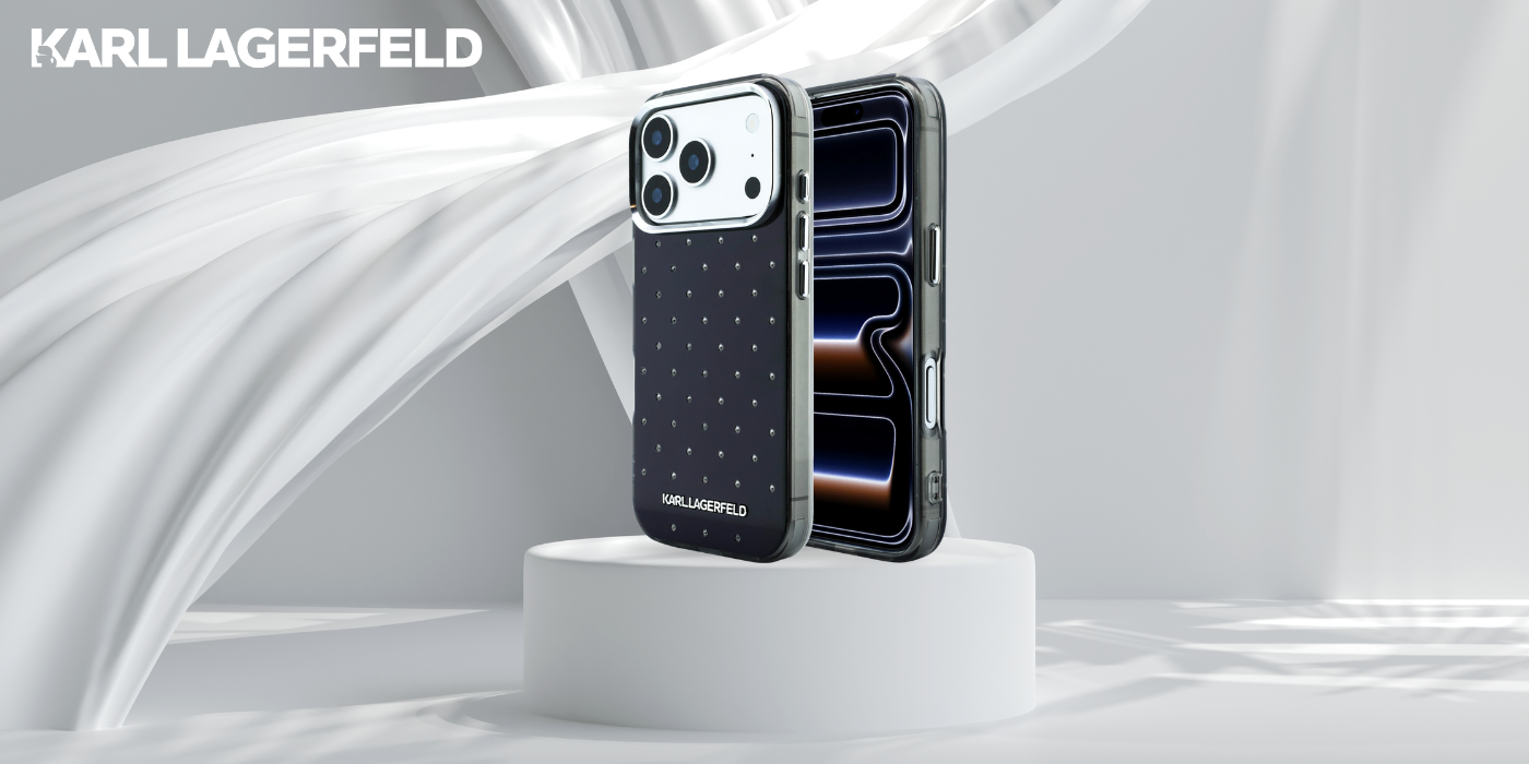 Dėklas Karl Lagerfeld IML Rhinestones Allover and Electroplated Logo skirtas iPhone 18 Pro / 17 Pro juodas aprašymas - Prekės nuotrauka