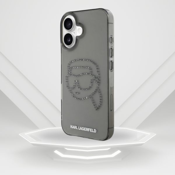 Dėklas Karl Lagerfeld IML Rhinestones Karl Head Apple iPhone 16 juodos spalvos aprašymas - Prekės nuotrauka Dėklas Karl Lagerfeld IML Rhinestones Karl Head Apple iPhone 16 juodos spalvos aprašymas - Prekės nuotrauka