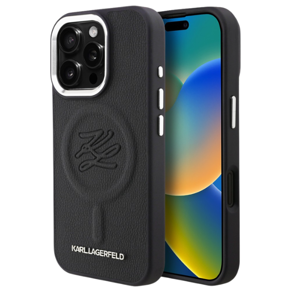 Dėklas Karl Lagerfeld Initial & Metal Logo MagSafe Apple iPhone 16 Pro Max juodos spalvos aprašymas - Prekės nuotrauka Dėklas Karl Lagerfeld Initial & Metal Logo MagSafe Apple iPhone 16 Pro Max juodos spalvos aprašymas - Prekės nuotrauka