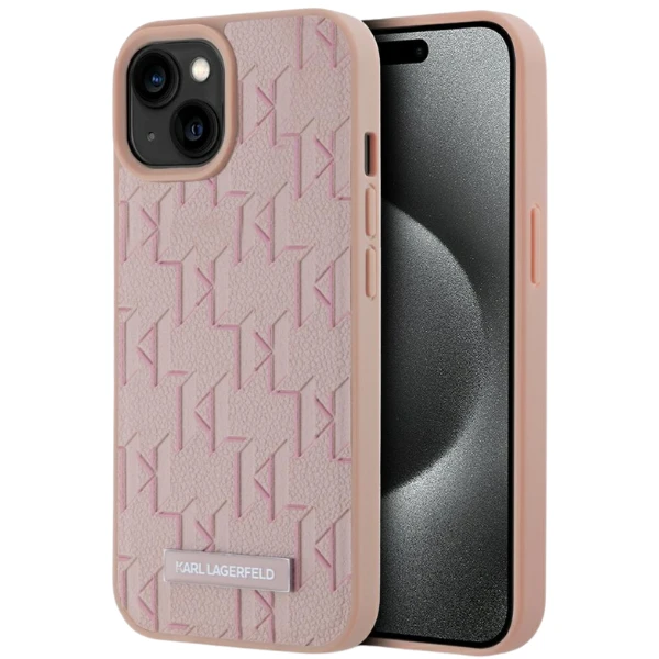 Dėklas Karl Lagerfeld Leather Monogram Metal Logo MagSafe skirtas Apple iPhone 15 rožinės spalvos aprašymas - Prekės nuotrauka Dėklas Karl Lagerfeld Leather Monogram Metal Logo MagSafe skirtas Apple iPhone 15 rožinės spalvos aprašymas - Prekės nuotrauka