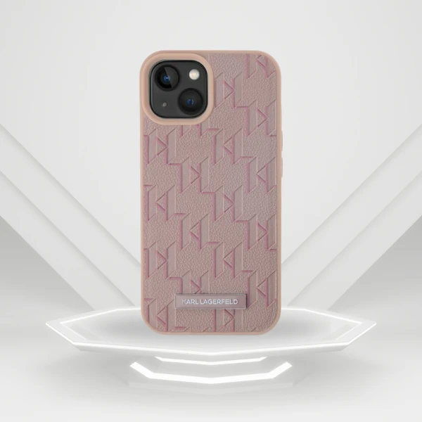 Dėklas Karl Lagerfeld Leather Monogram Metal Logo MagSafe skirtas Apple iPhone 15 rožinės spalvos aprašymas - Prekės nuotrauka Dėklas Karl Lagerfeld Leather Monogram Metal Logo MagSafe skirtas Apple iPhone 15 rožinės spalvos aprašymas - Prekės nuotrauka