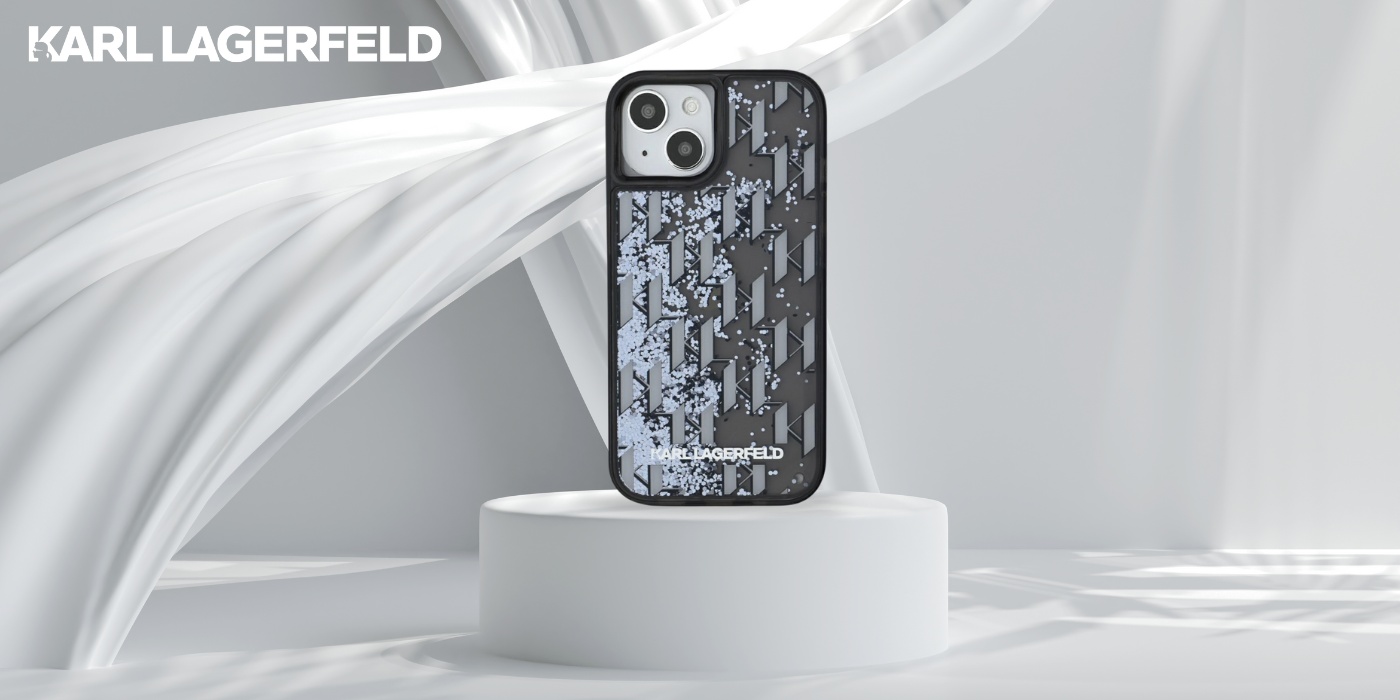 Dėklas Karl Lagerfeld Liquide Glitter Monogram Gradient Apple iPhone 15 juodos spalvos aprašymas - Prekės nuotrauka Dėklas Karl Lagerfeld Liquide Glitter Monogram Gradient Apple iPhone 15 juodos spalvos aprašymas - Prekės nuotrauka