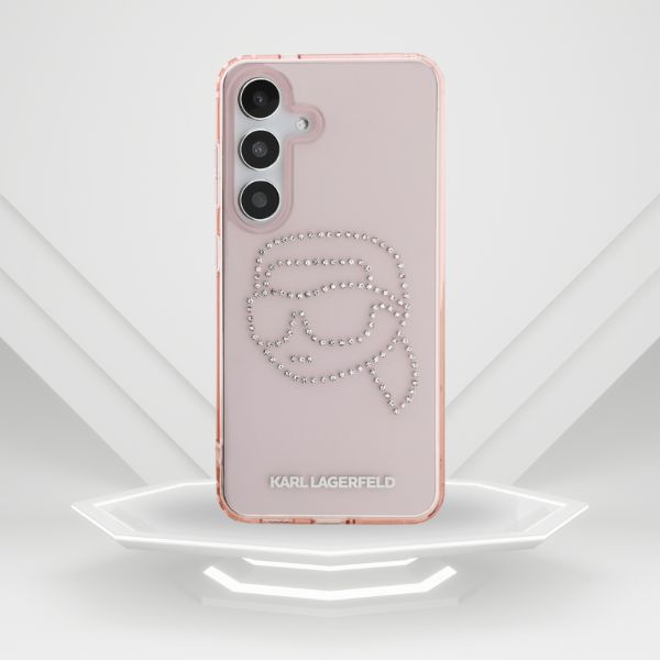 Dėklas Karl Lagerfeld Rhinestones K. Head Logo Samsung Galaxy S25 rožinės spalvos aprašymas - Prekės nuotrauka