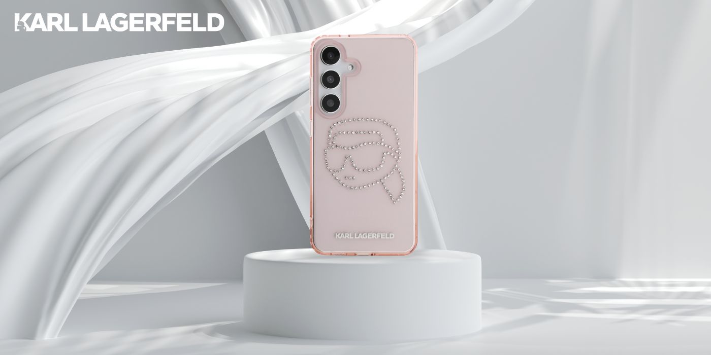 Dėklas Karl Lagerfeld Rhinestones K. Head Logo Samsung Galaxy S25 rožinės spalvos aprašymas - Prekės nuotrauka