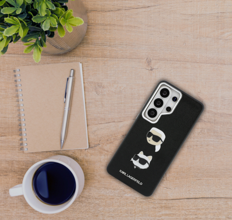 Dėklas Karl Lagerfeld Saffiano Double Heads Metal Samsung Galaxy S26 Ultra juodos spalvos aprašymas - Prekės nuotrauka Dėklas Karl Lagerfeld Saffiano Double Heads Metal Samsung Galaxy S26 Ultra juodos spalvos aprašymas - Prekės nuotrauka