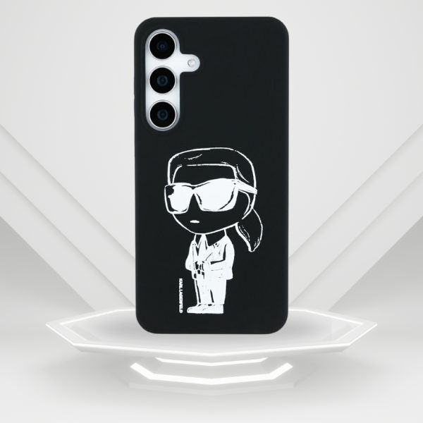 Dėklas Karl Lagerfeld Silicone Graffiti Ikonik Printed Logo MagSafe Samsung Galaxy S25 juodos spalvos aprašymas - Prekės nuotrauka
