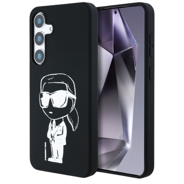 Dėklas Karl Lagerfeld Silicone Graffiti Ikonik Printed Logo MagSafe Samsung Galaxy S25 juodos spalvos aprašymas - Prekės nuotrauka