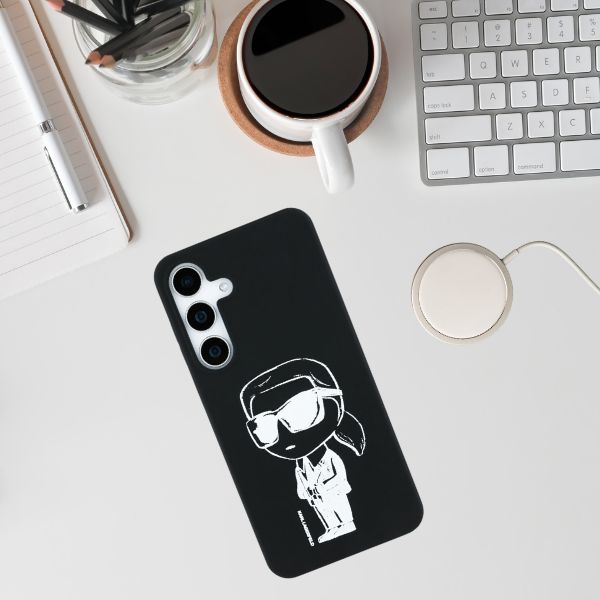 Dėklas Karl Lagerfeld Silicone Graffiti Ikonik Printed Logo MagSafe Samsung Galaxy S25 juodos spalvos aprašymas - Prekės nuotrauka
