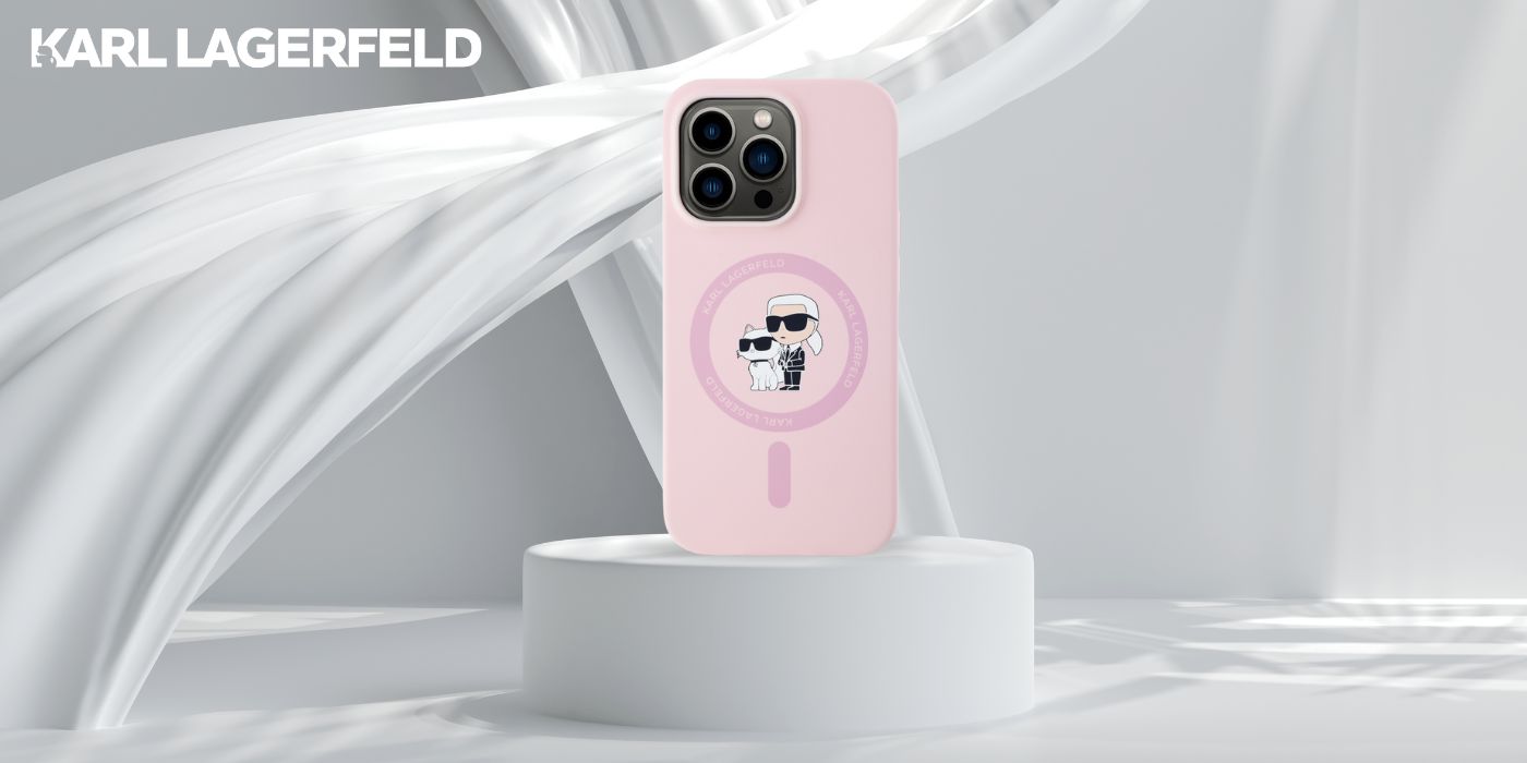 Dėklas Karl Lagerfeld Silicone Karl&Choupette MagSafe Apple iPhone 14 Pro Max rožinės spalvos aprašymas - Prekės nuotrauka