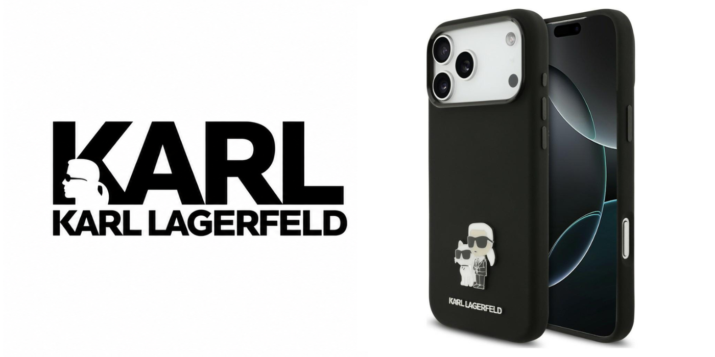 Dėklas Karl Lagerfeld Silicone Karl&Choupette Metal Pin, skirtas iPhone 18 Pro Max / 17 Pro Max, juodas aprašymas - Prekės nuotrauka