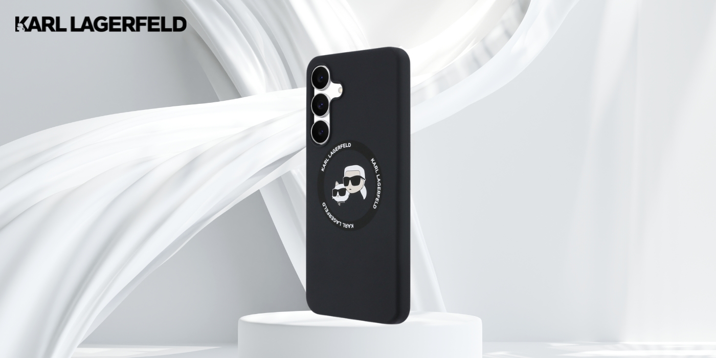 Dėklas Karl Lagerfeld Silicone Karl&Choupette Heads MagSafe skirtas Samsung Galaxy S25 FE juodos spalvos aprašymas - Prekės nuotrauka