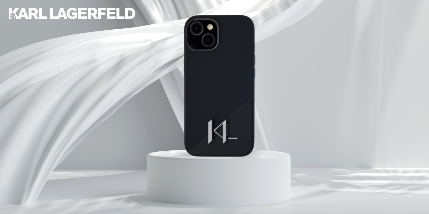 Dėklas Karl Lagerfeld Silicone Shadow Metal Initial MagSafe Apple iPhone 15 juodos spalvos aprašymas - Prekės nuotrauka